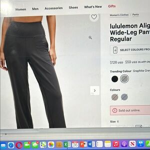 Lululemon on Align wide leg pant